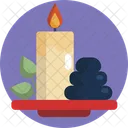 Spa Hot Stones Candle Icon