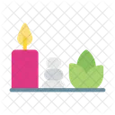 Spa Candle Stones Icon