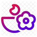 Spa Flame Candle Icon