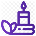 Spa Towel Candle Icon