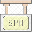 Spa Signboard Sign Icon