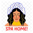 Spa Time Hair Wrap Relaxing Icon