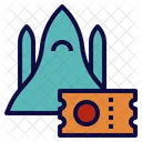 Space Travel Ticket Icon