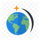 Star Earth Orbit Icon