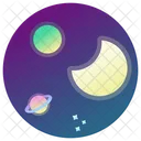 Space Moon Planets Icon