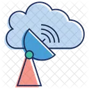 Cloud Technology Satellite Dish Space Antenna Icon