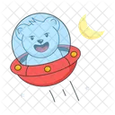 Space Ufo Space Bear Adventure Bear Icon