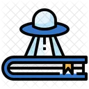 Space Book Science Fiction Ufo Icon
