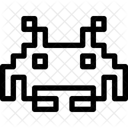 Space invaders Icon - Download in Line Style