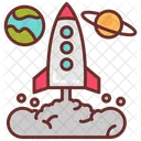 Space Launch Spaceship Rocket Launch Icon