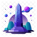 Space Pillar Architecture Tower Icon