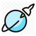 Space Rocket Earth  Icon