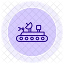 Space Rover Color Circle Icon Icon