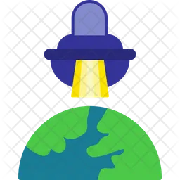 Space ship on earth  Icon