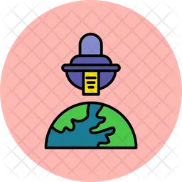 Space ship on earth  Icon