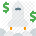 Space Shuttle Money Finance Startup Startup Icon