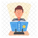 Space Study Student Studying Space Education Icon