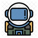 우주복 우주비행사 안전복 아이콘