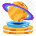 Space Technology Planet Orbit Icon