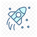 Space Travel Rocket Cosmic Journey Icon