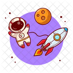 Spaceman On Spaceship  Icon