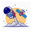 Spaceman On Spaceship  Icon