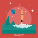 Spaceship Galaxy Education Icon