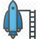 Spaceship Mission Rocket Icon