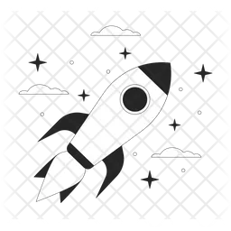 Spaceship in space  Icon