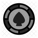 Spade Casino Chips Gambler Icon