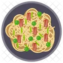 スパゲッティ、麺、スパゲッティ パスタ アイコン