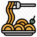 Spaghetti Schussel Teller Symbol