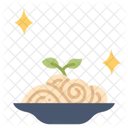 Spaghetti on dish  Icon