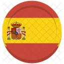 Spain Flag Circle Icon