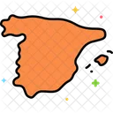 Spain Map Travel Icon