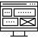 Spalten Schnittstelle Layout Symbol