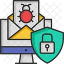 Spam Bug Report Mail With Virus Icon