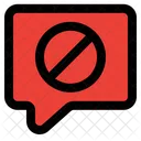 Spam Chat Chat Banned Icon