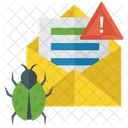 Spam Mail Mail With Virus Malware Detection Icon