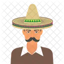 Spanish Guy Mustache Icon