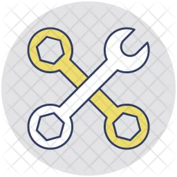 Spanner with Wrench  Icon
