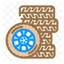 Spare Tires Stacked Icon