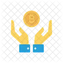 Pflege Schutz Bitcoin Icon