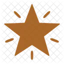 Sparkling Stars Vector Icon Set In Flat Brown Style Icon