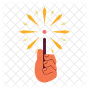 Sparkler 4th of july hand  Icon
