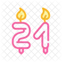 Burning Candles Number Icon