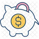 Konto Geld Sparschwein Symbol