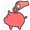 Sparen Geld Sparschwein Symbol