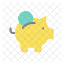 Banken Sparschwein Munze Symbol