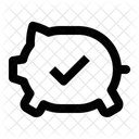 Sparschwein prüfen  Symbol